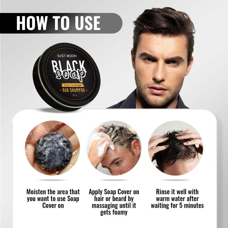 Moisture Black Hair Soap for Men Nourishing and Moisturizing Black Hair Brightening Hair Repair Deep Cleaning for All Hair Types
