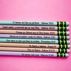Ticonderoga Pastel #2 Bible Verse Pencils with Inspirational Scriptures for Writing with Purpose and Faith