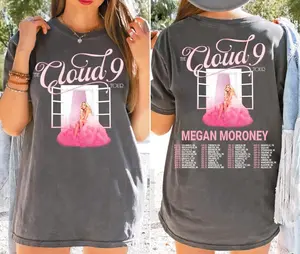 Vintage #MeganMoroneyy Merch Tour 2026 2 Side Graphic Tee, Cloud-9 Tour Country Music Tour Sweatshirt, 90s Graphic George Nashville Cloud Tee Comfort Hoodie, Gift for him, Gift for her