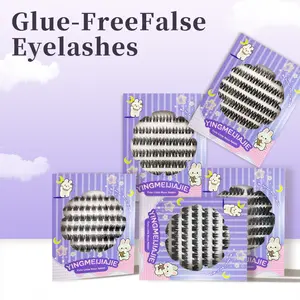 Glue-Free Handmade Volume Eyelashes 3D to 16D C CC D DD L M Curl 0.03-0.1mm Thickness 8-20mm Length Long Las strip lashes ariana wicked ting Easy Application 5D-0.07D 12mm Makeup for Youth Cosmetic luscious  lashes Natural Wispy DIY lash clusters