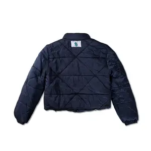 Seattle Kraken Womens Cropped Puffer Jacket