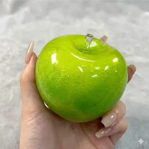 Slushie Green Apple Squishy Toy - Satisfying Crunchy Sensory Fidget Ball for Anti-Anxiety & Stress Relief, Slow Rebound Recovers Shape