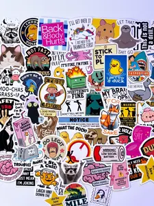 130PCS Meme Funny Saying Sticker Pack Snarky Sarcastic Bold Humor Waterproof Stickers for Laptop iPad Folding Chair