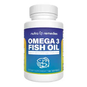 Triple Strength Omega-3 Fish Oil Softgel Capsules – High Potency EPA & DHA – Brain, Joint & Bone Support Supplement