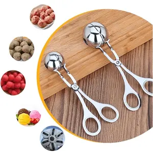 Stainless Steel Meatball Maker, 1 Count Manual DIY Fish Ball Mold, Food Clip, Kitchen Gadgets, Kitchen Tools, Household Kitchen Products, Utensils