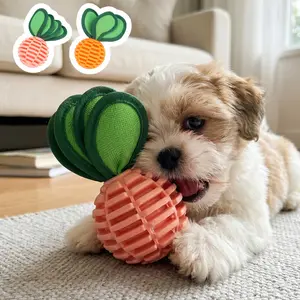 Interactive Dog Toy Carrot-Shaped Puzzle Ball for Small to Medium Dogs, Durable TPU Chew Toy with Treat-Holding Function, Engaging and Sturdy Pet Toy