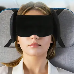 Comfortable Adjustable Travel Pillow Set, Airplane Neck Support Cushion, Microbead Design, Easy Installation, Ideal for Plane Car Train