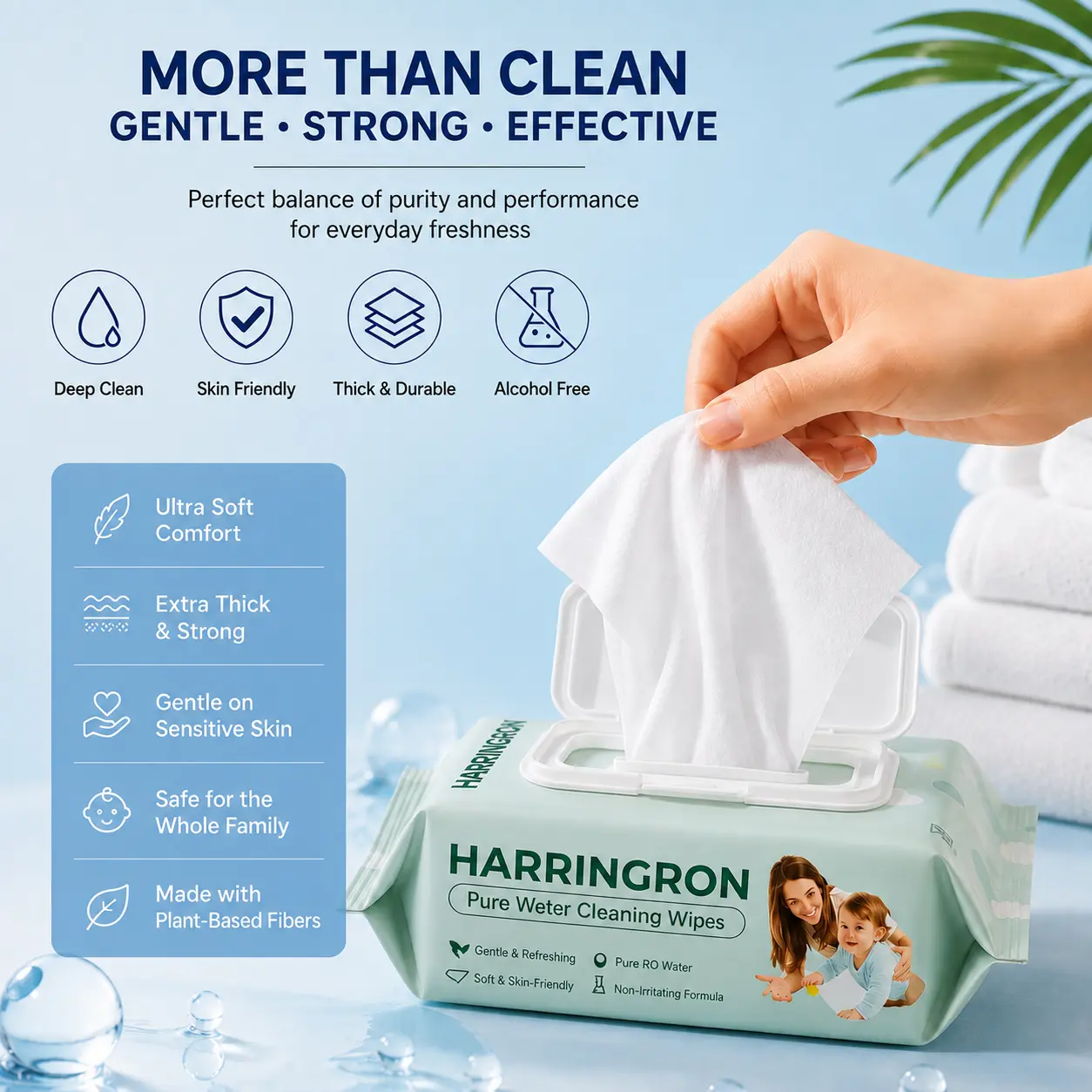 Wipes 10 Pack, 800 Wipes - Oversized, Cleansing And Moisturizing Children's Wipes, Products For Girls And Boys, Unscented Wipes, Portable Maternal And Child Gifts, Safe Wipes