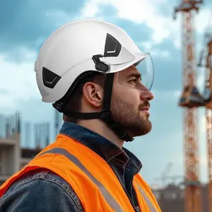 VEVOR Industrial Safety Helmet, ANSI/ISEA Z89.1 Approved ABS Hard Hat with 6-Point Ratchet Suspension, Adjustable Vented Hardhat for Men & Women, for Outdoor and Indoor Construction Workwear