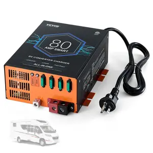 VEVOR RV Converter, Max. 80 Amp, 110V AC to 12V DC RV Power Converter Battery Charger with 4 Stage Smart Charging 13V to 16.5V Adjustable Operating Range, Compatible with Lithium Lead Acid Battery