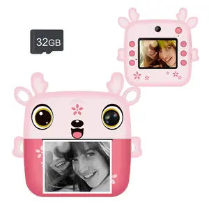 Instant Print Camera for Teens & Adults, Portable Smart Camera Gift Set with Printing Paper & 32GB Card, HD Video Kids Camera