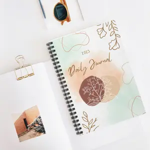 Boho Floral Daily Journal - Spiral Notebook, Bullet Journal, Self-Care, Organization Gift, 2025 Planner, Creative Writing