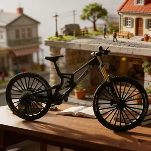 New Alloy Bicycle Model, Realistic Mountain Bike, Road Bike, Desk Ornament, Party Gift, Birthday Present, Valentine's Day Small Gift, Desktop Statue