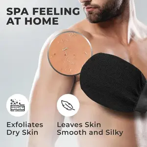 Shower Deep Exfoliating Gloves, Body Scrub for Skin Exfoliation, Dead Skin Remover, Suitable for Spray Tan & Keratoderma, 1 Pack