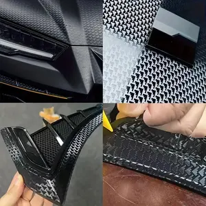 Carbon Fiber Vinyl Winding Tape, High Gloss 3D Mechanical Aircraft Carbon Fiber Vinyl Winding Tape, Self-adhesive Car Film, Car Decorative Sticker, Car Decals