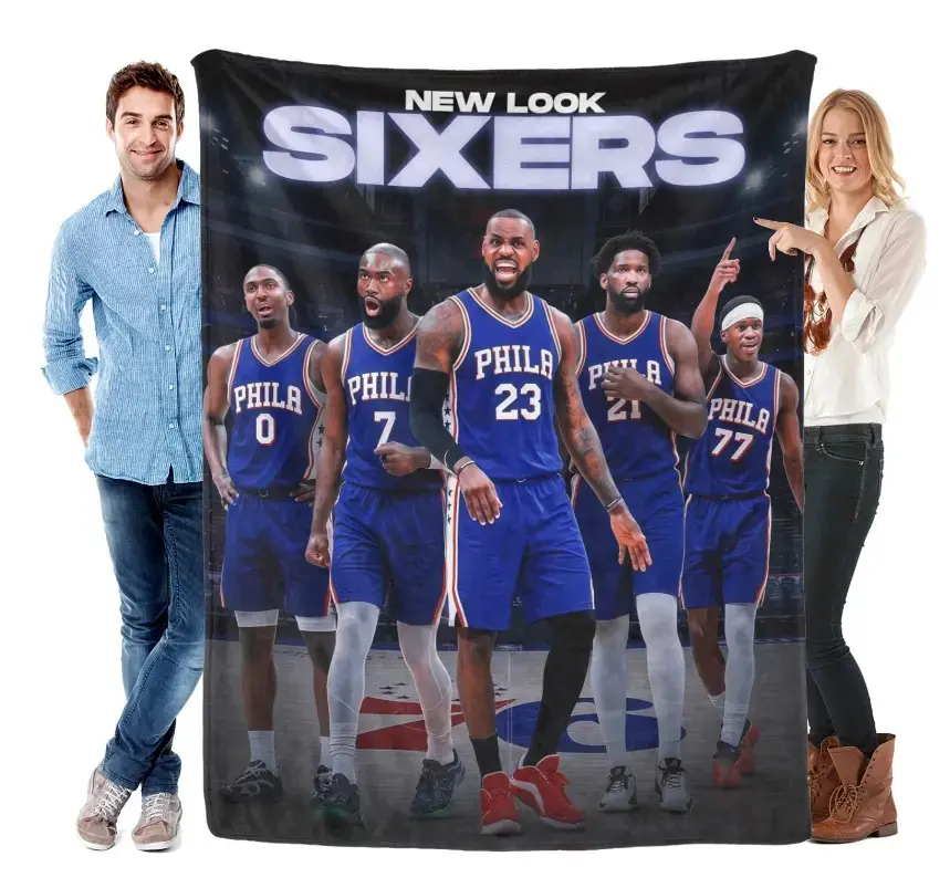 Sports Basketball Flannel Throw Blanket - Ultra-Soft Lightweight Warm Fleece Throw, Ideal for Sports Fans as Home Decoration & Holiday Gift for Sofa, Bedroom