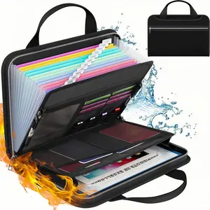 Fireproof Document Bag, Multi-Functional Fire Resistant File Organizer, Expanding File, Safe Storage for Important Documents & Certificates