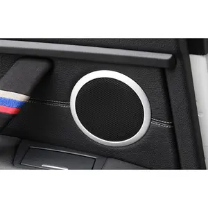 iJDMTOY Set of 4 Silver Speaker Decoration Ring Cover Trims For 2012-2018 BMW F30 F31 3 Series 320i 328i 335i 340i M3 F32 F33 4 Series 428i 435i 440i