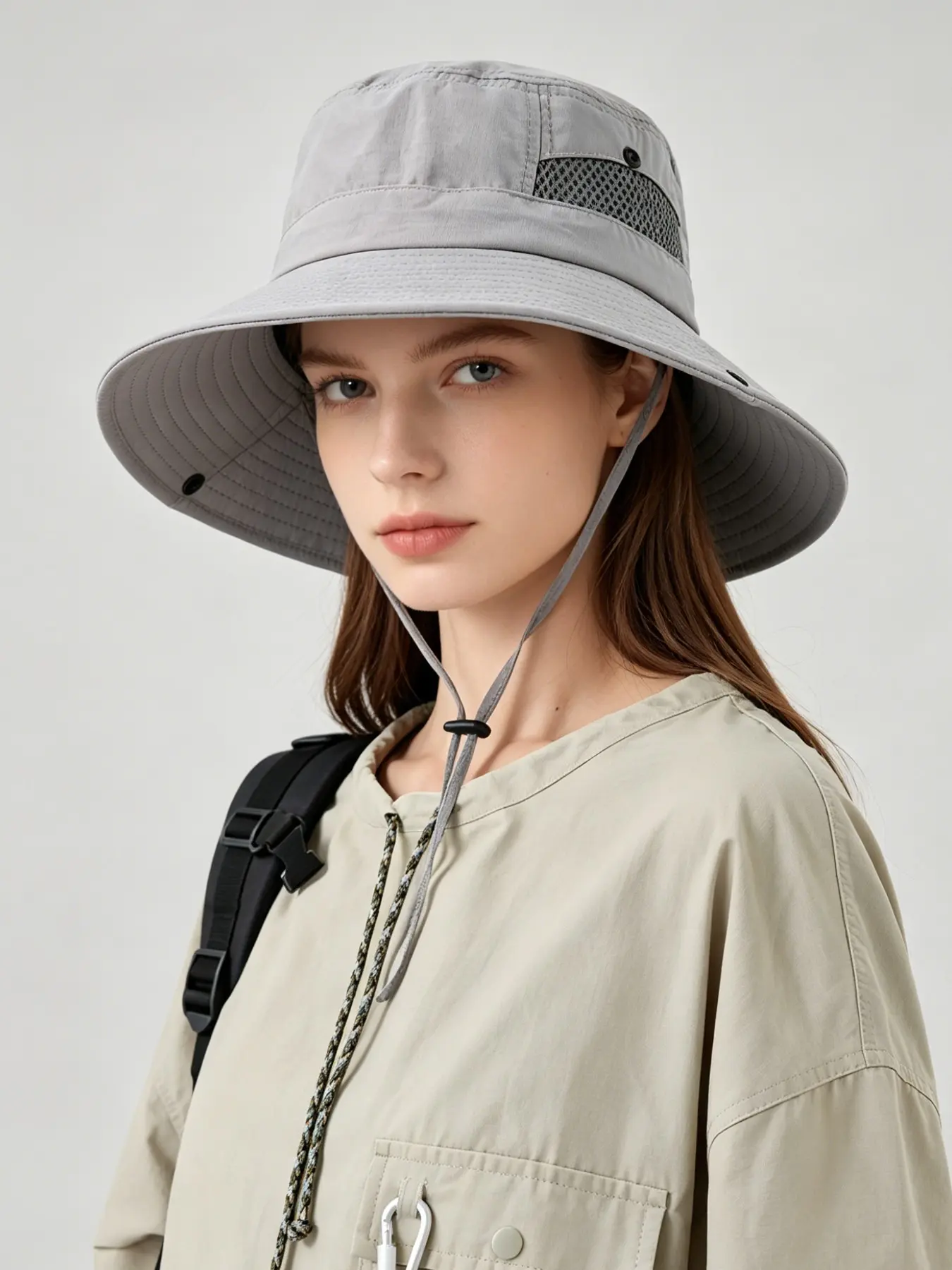 Summer New Unisex Outdoor Waterproof Fisherman Hat, Casual Hiking Fishing Cap, Large Head Circumference, Lightweight Quick-Dry Climbing Hat