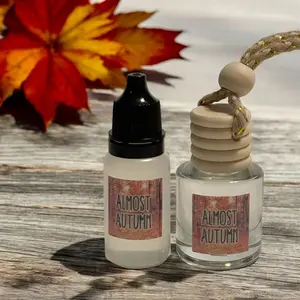 Car Oil Diffuser & Refill Bundle Set - Includes 10ml Refill for Refreshing Aroma while Driving - Easy to Use & Long Lasting Aromatherapy - Plastic or Amber Glass Options