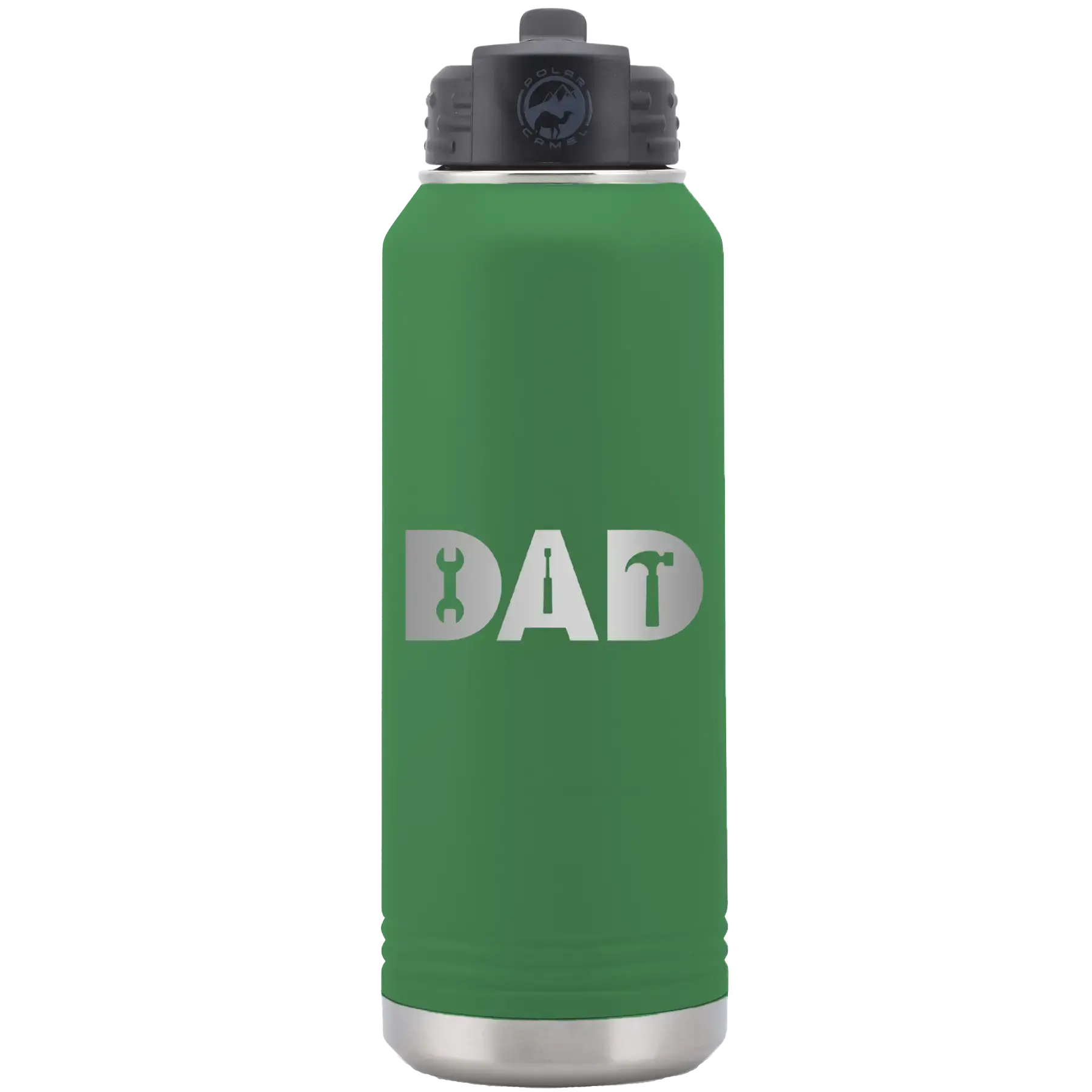 Personalized Dad Tools 32 oz Water Bottle - Green
