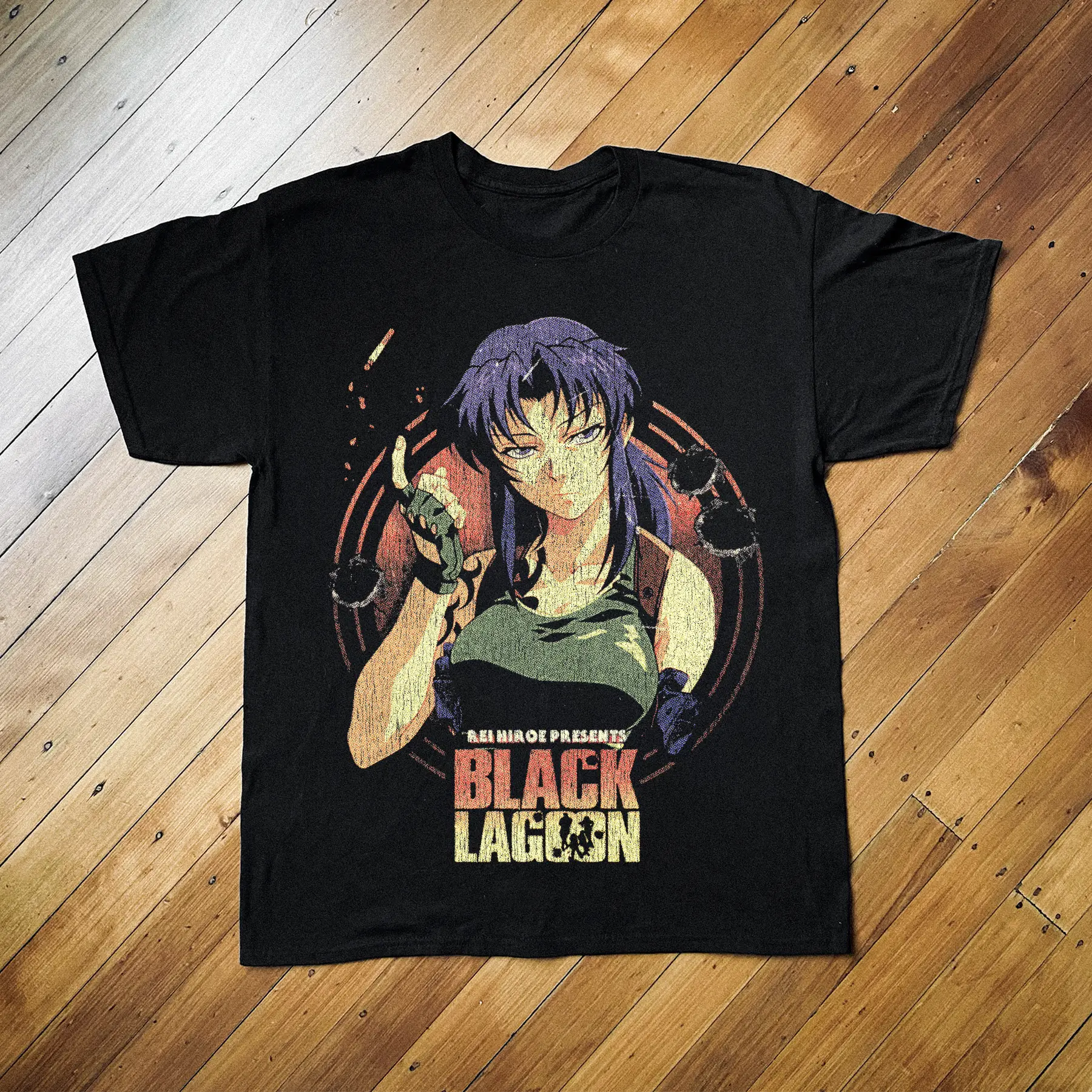 06 Black Lagoon Black T-Shirt Unisex Fashion Clothing for Men & Women