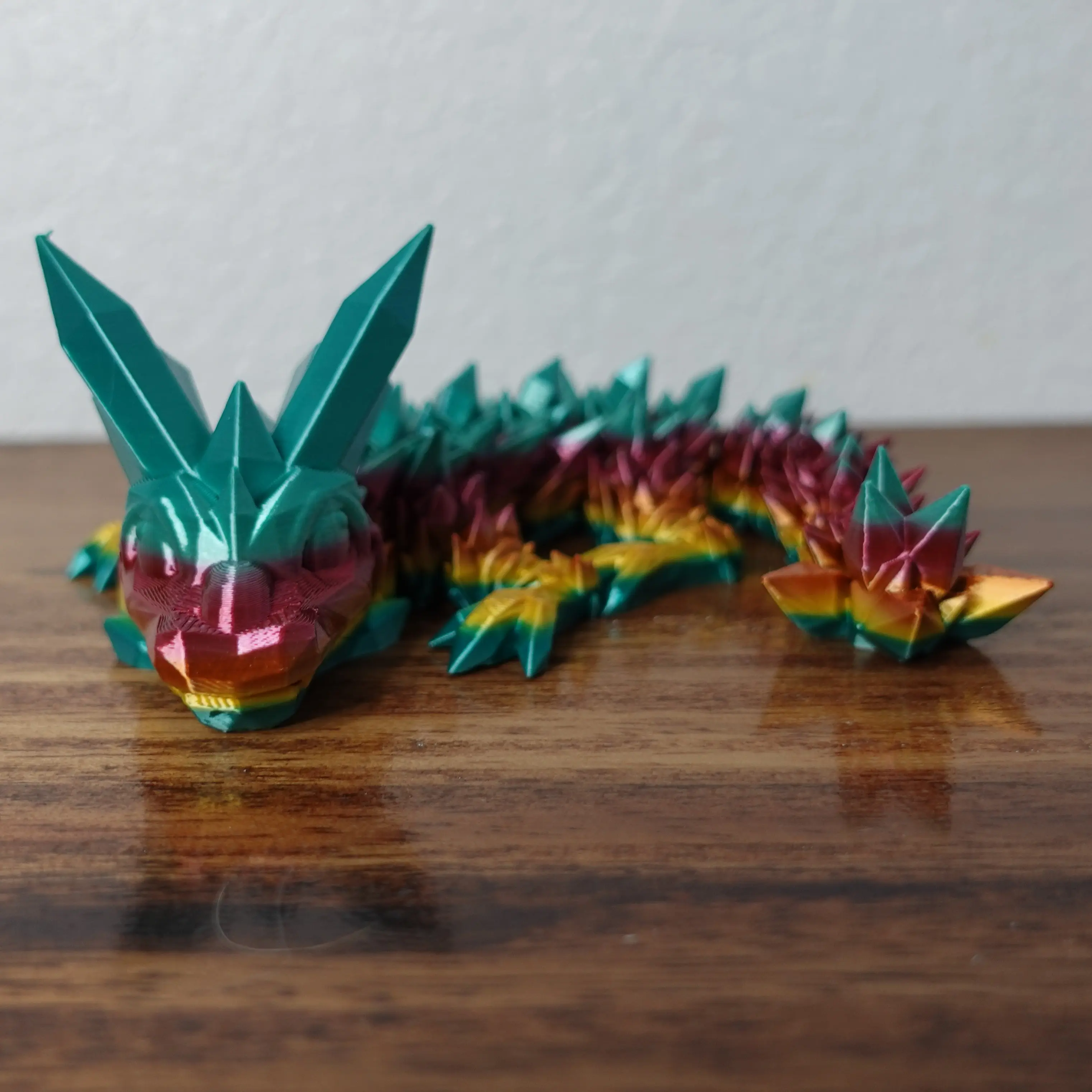 3D Printed Flexy Gem Dragons - Fully Articulated Medium & Large Sizes 9.5x4x2.25 & 24x5.5x2 inches Perfect for Collectors