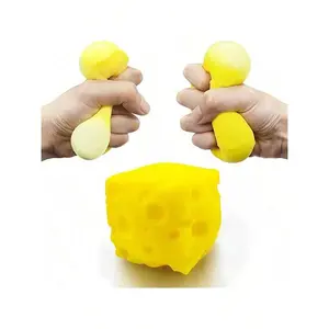 Mega Mochi Squish – Jumbo Soft Squeezable Cheese Wedge | Hilarious Gag Gift for Adults & Teens | Giant Stress Relief Toy, Slow-Rise Fidget Cheese Block