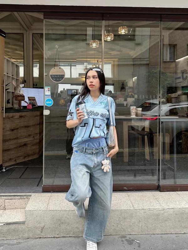 Aelfric Eden Double Waist Loose Sagging Jeans Baggy Denim Pants High Waist Stretchy Straight Wide Leg Jeans