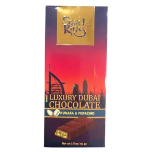SNACKKINGS Dubai Chocolate Original Flavor 90gram - Authentic Taste, Sweet Snack, Made in Dubai, Classic Chocolate Flavor