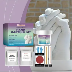 Couple Handmade Casting Kit, DIY Candle Mold Material, Gypsum Board Sculpture Molding, Handprint Footprint Keepsake