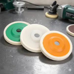 Fine White & Orange Felt Polishing Disc for Angle Grinder - Super Fine Buffing Pads for Metal, Wood, Plastic - High Gloss Finish - Durable & Easy Install for DIY & Professionals - Versatile Polishing Tool for Home Repair, Auto Detailing, Crafts