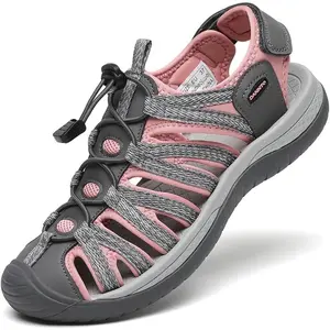 Womens Hiking Sandals Closed Toe Summer Outdoor Adventurous Beach Sandals Adjustable Athletic Double Buckle Water Shoes