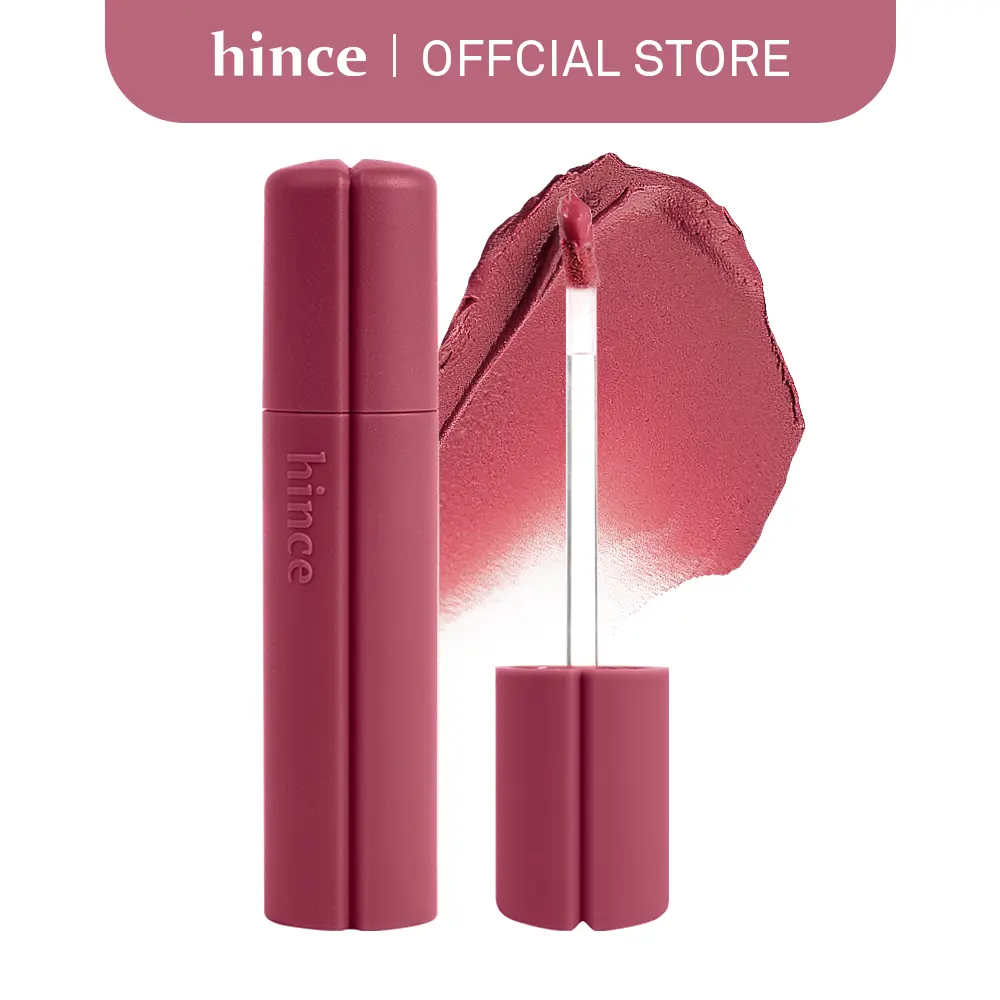 [hince Official] Nu Blur Tint - Creamy Soft Matte Lip Tint for a Flawless Makeup Look & Perfect Pout, Soft-Focus Blur Finish, Airy Whipped Mousse Texture, Smooth Blend & Buildable Shades, Korean Lip Stain, Non-Drying Long Lasting Makeup Color | Free Gift