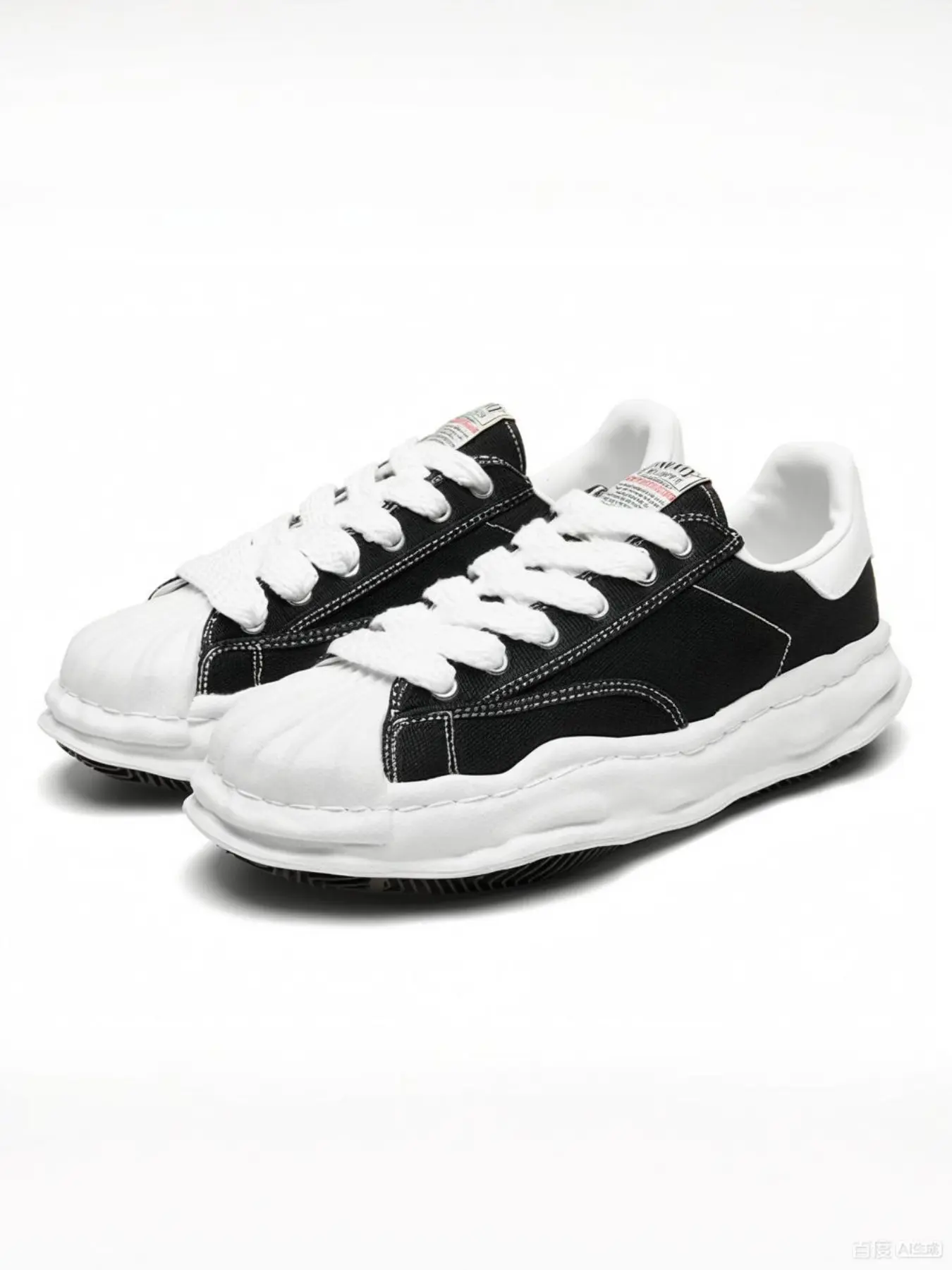 Men Women Pudong Thick Sole Chunky Low Top Sneakers, Trendy Height Increasing Casual Trainer Footwear Shoes, Classic Colorblock, Low Profile Couple Sports Shoes