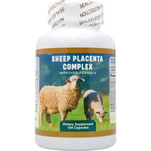 Sheep Placenta Complex Capsules – Sheep Placenta Supplement with Fish Collagen, Vitamin E, Zinc & Grape Seed Extract – Supports Skin Vitality & Cellular Wellness | 100 Capsules