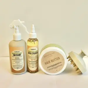 LCO Method Hair Growth System Bundle – Liquid, Cream, Oil + Scalp Massager for Dry Hair, Breakage & Edge Growth