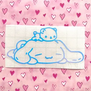 Sleepy Bunny Waterproof Decal Sticker