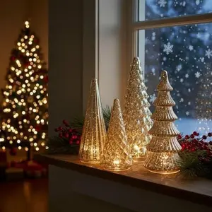 3D printed decorations, new luminous mercury glass tree, crystal Christmas tree