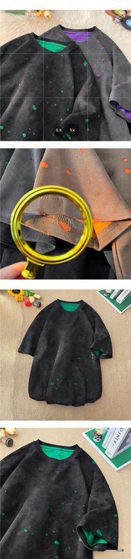 Ripped Short Sleeve T-shirt Loose Round Neck Half Sleeve