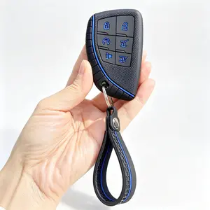 Key Fob Cover for Chevy GMC with Keychain Silverado Sierra Tahoe Suburban Equinox Traverse Yukon Denali Terrain Buick Envision Silicone Case (5 Buttons) Truck Accessories dodge charger accessories Car Key Protect