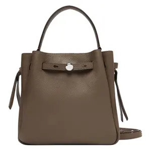 Tory Burch Romy Bucket Bag With Adjustable Detachable Strap In Leather For Women