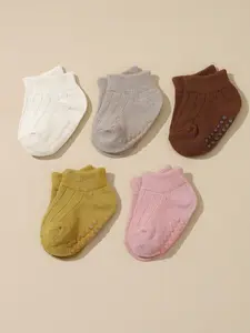 Baby Anti-Slip Boat Socks, Soft Comfy Socks, Thin Summer Spring Pure Color Newborn Low-Cut Short Socks, Baby Walking Floor Socks, 5 Pairs