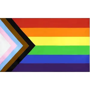 Flaglink Progressive Pride Tapestry - LGBT Community Support Gay Pride Rainbow Tapestry, LGBTQ Equality and Support Rainbow Tapestry Gift Decor