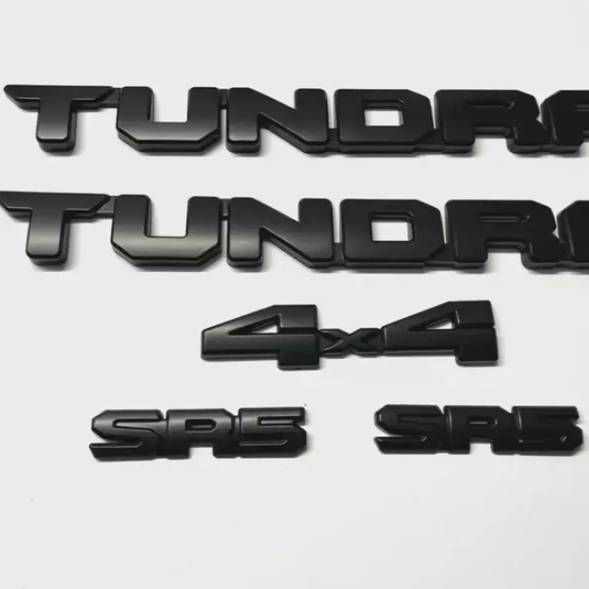 Tundra SR5 Rear 4X4 Overlay Matte Blackout Door Emblem Badge for 2022+