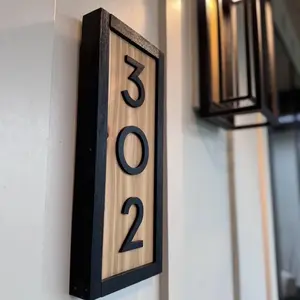 Custom Cedar Address Sign Custom Cedar Address Sign