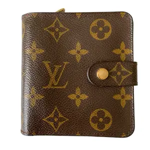 Pre-owned Louis Vuitton Wallet Small Leather Goods monogram compact unisex authentic with COA GT1001