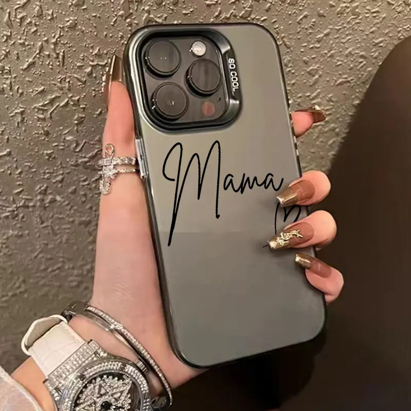 MAMA Style Protective Cellphone Casing for iPhone 16,15,14 Pro Max,13,12,11,XR,XS Plus - Shockproof Drop Protection, Durable PC, Anti-Yellowing Silicone Stays Fresh Mobile Phone Accessories Cover, Handheld, Devices