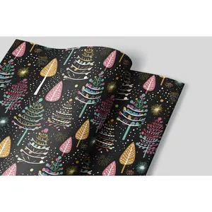 Hand-painted Painted Pine Trees Wrapping Paper - 20x29" Sheet