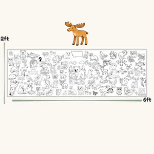 Montana Animals  Giant Coloring Banner